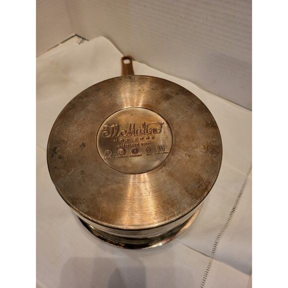 Il Mulino NY Stainless Steel Saucepan Copper Handle 7" Pan 3.25" Deep - Picture 9 of 10